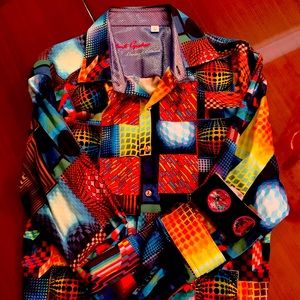 Robert Graham Limited Edition, 2X, long sleeve shirt, multi color.